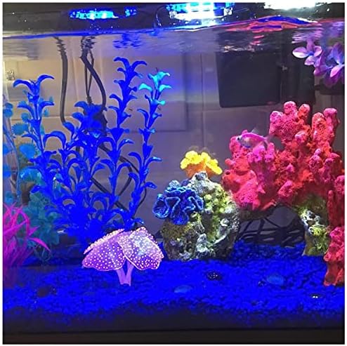WishLotus Akvárium Korall Dekoráció, 2 Csomag Puha Szilikon akvárium Fény Dekoráció tapadókorongok Szimulált Növény Dekoráció Fluoreszkáló