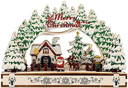 Fa DIY Karácsonyi Dekoráció Anyag Csomag Fából készült, Kézzel készített Varrás Díszek DIY Kézműves Alkalmas Ünnepi Dekoráció (Stílus Két)