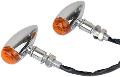MotorToGo Chrome Golyó Motoros LED lámpa Mutatók Szemellenző Amber Objektív Kompatibilis a -os Suzuki GSXS1000