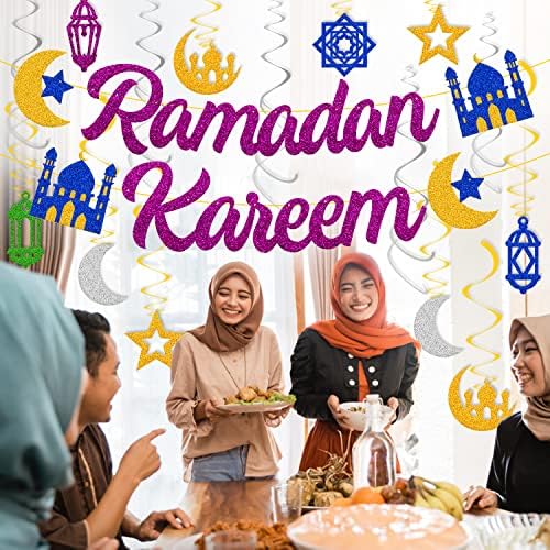 Ramadán Dekoráció Ramadan Kareem Banner Ramadam Mubarak Dekoráció Eid Ramadan Dekoráció Otthon Ramadan Eid Mubarak Díszek Lógnak