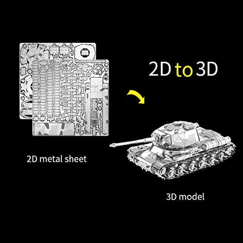 MOOKEENONE 1:100 3D-s, Fém Készletek JS-2 Tartály Katonai DIY Modell Páncélozott Katonai Járművet Páncélozott Autó Gyűjtemény