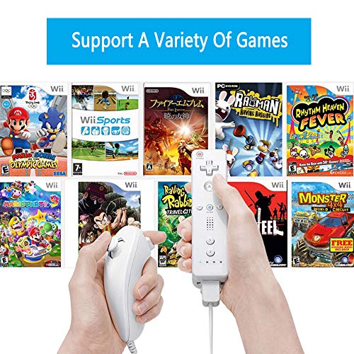 Lactivx 2 Csomag Nunchuck, valamint Wii Remote Kontroller Szilikon Esetben Heveder Kompatibilis a Wii-Wii U Konzol(Fekete-Fehér)