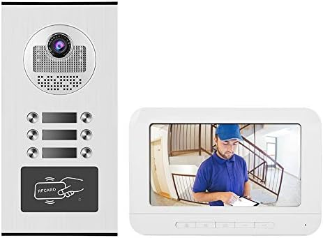 7inches Videó Kaputelefon Csengő az Ajtó Telefon Kamera 3 Apartmanok(Amerikai szabályok (110-240V))