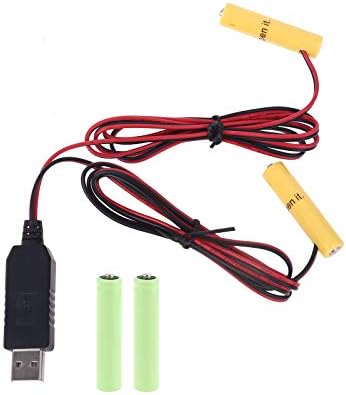 Feamos 5V-os USB-3V Kettős LR6 LR03 Elem Tápegység Kábel Helyére 2x 1,5 V AA AAA Akkumulátor Eliminator a Rádió Elektromos Játék