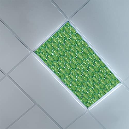 Fénycső Kiterjed a Tanterem Iroda-Egzotikus Minta-Fénycső Kiterjed a Tanterem Office-2láb x 4ft álmennyezet Fluoreszkáló Dekoratív,Zöld