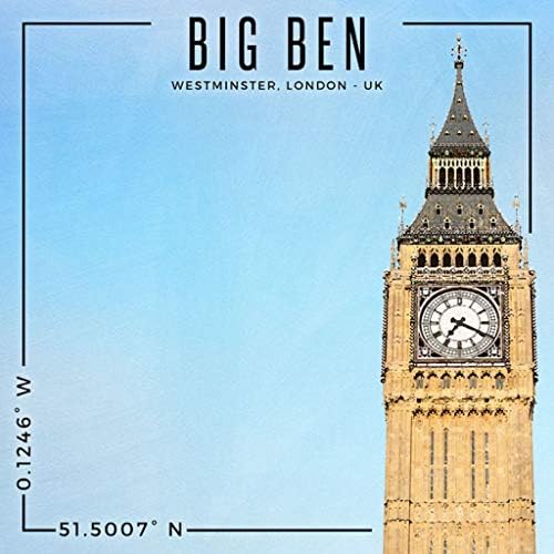 Album Vám 39975 a Big Ben, Westminster, London, England, UK Koordináták 12 x 12 Kétoldalas Scrapbook Papír - 1 Lap