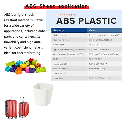 ABS Fekete Műanyag Lap 1/8 x 24 x 24 Texturált 1 Oldalon vákuumformázás (Pack 4)