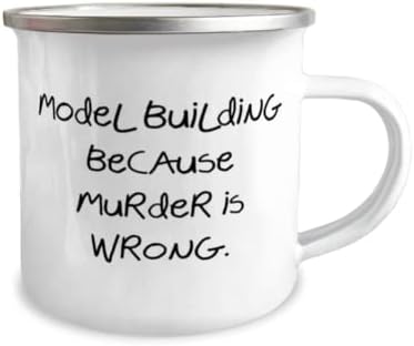 Modell Épület, Mert a Gyilkosság bűn. 12oz Táborozó Bögre, Modell Épület, Szarkasztikus Ajándékok Modell, Modell épületszerkezetek, Modell