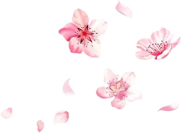 Virág Matricák Matricák, 3D Öntapadó Sakura Virág Matricák Autó, Laptop, Fürdőszoba Falak Hűtőszekrény Art Dekoráció, freskók