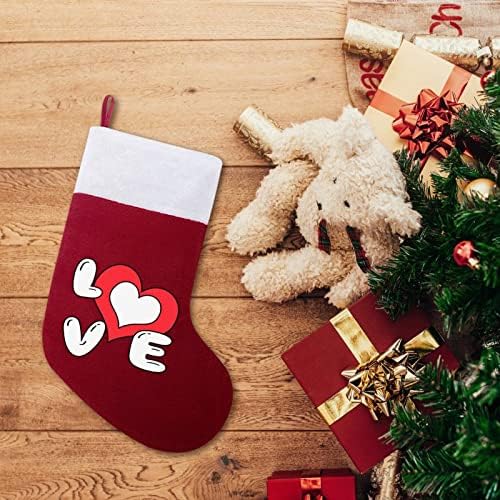 Szerelmes Szív Karácsonyi Lóg a Harisnyája Aranyos Mikulás Zokni a karácsonyfa Dekoráció, Dísztárgyak, Ajándékok