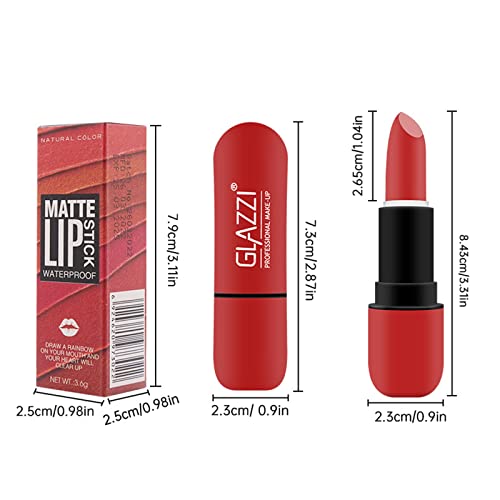 Bársony Rúzs Kapszula Multicolor Red Lips Magas Pigment Tartós, Vízálló Smink Ajándékok Női Ajak Bélés Piros (Egy, Egy Méret)