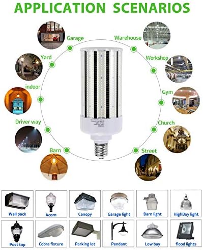 100W LED Kukorica Izzó,Cserélje ki a 400 Watt fémhalogén HPS CFL HID lámpa,5000K E39 Mogul Bázis,Kereskedelmi, Ipari Világítás Bay