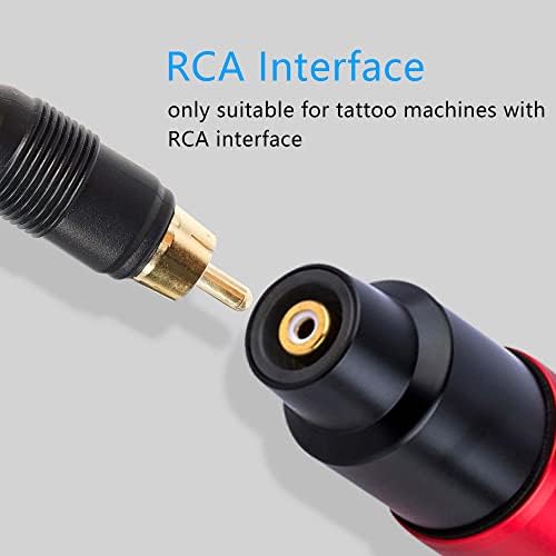 PNGKNYOCN RCA Tetoválás Klip Kábel,6,35 mm-RCA Szilikon Tetoválás Toll Kábel Hook Line Tetováló Gép átalakító készlet (2M