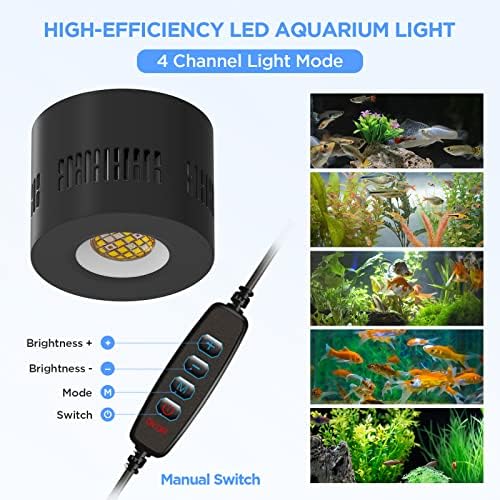 Lominie LED Akvárium Fény, Távirányító 80W Beültetett akvárium Fény Asta120 Bilincs Clip Lámpa Édesvízi Refugium Alga Hal Tartály