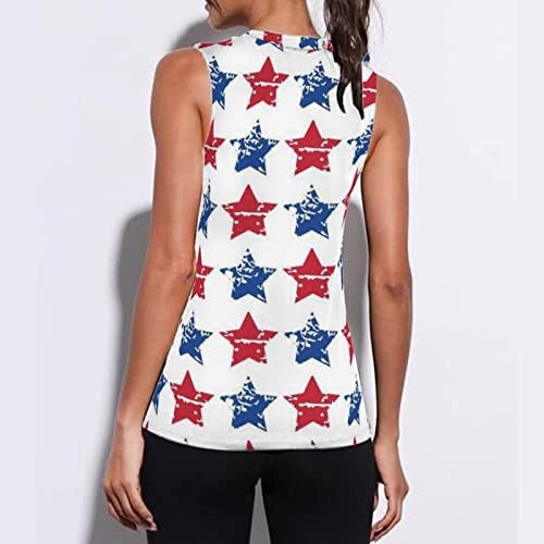 Amerikai Zászlós Póló Női Top Csillagok Csíkos Grafikus Hazafias Maximum július 4-e Szomorú Póló Ujjatlan USA-Tees
