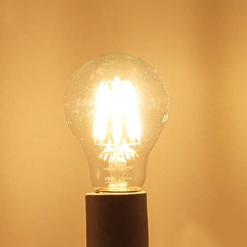 19(A60) LED Izzók E26 Edison Fény 8W Régi Izzók 80 Watt Egyenértékű 3000K Meleg Fehér 650 Lumen Átlátszó Üveg Antik Világ Villanykörte