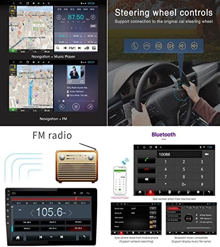 ADMLZQQ 9 Hüvelykes Android 11 Autó Sztereó Toyota Allion 2007-2020 Audio Érintőképernyő GPS Navigációs fejegység, WiFi/BT