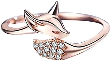 Aranyos Rose Gold Aranyos Gyűrűk, Nők, Nyugati Állat Gyűrű Állat Micro Gyémánt Gyűrű Női Gyűrű Tini Lány Ékszerek Szorongás