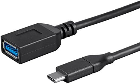 Monoprice USB & Lightning Kábel - 0.15 Mérő - Fekete | Essentials 3.1 USB-C-USB-EGY Női Gen 1, 3A, 5 gb / s, Samsung Galaxy S9 S8 Megjegyzés