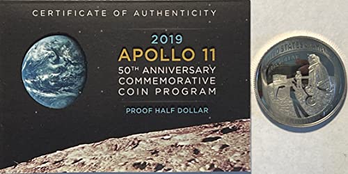 2019 S NEKÜNK az Apollo 11 50 éves Megemlékezés Fél Dollár MINKET Menta Bizonyíték