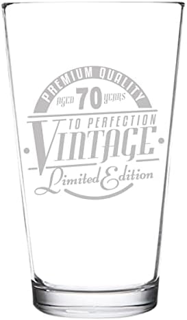 Vintage Edition 70 éves Üveg Sört a Férfiak, mind a Nők (70thAnniversary) 16 oz - Boldog Szülinapot Korsó Sört Szemüveg 70 Éves