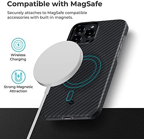 PITAKA MagSafe tok iPhone 13 Pro Max 6.7 Inch, valamint MagSafe Autós tartó Töltő Mágneses Vezeték nélküli Töltő Autós tartó Hűtő Ventilátor