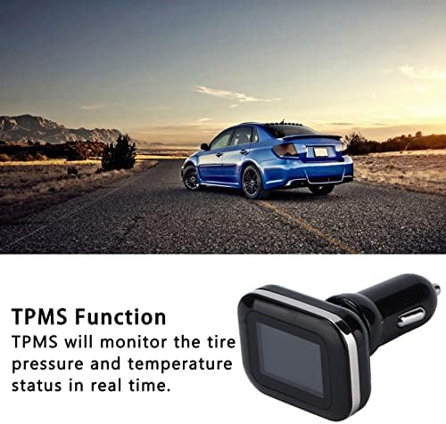 Autó Gumiabroncs Nyomás Monitor, Autó TPMS Abroncs Nyomás Érzékelő keréknyomás Ellenőrző Rendszer, 4 Külső Érzékelő & szivargyújtó Csatlakozó