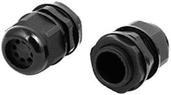 X-mosás ragályos M25x1.5mm 2.6 mm-3.6 mm Állítható, 8 Lyuk Tömszelence Közös Fekete, 5db(M25x1.5mm 2.6 mm-3.6 mm 8 agujeros ajustables