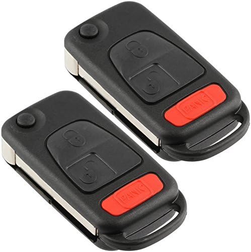 Kedvezmény Kulcsnélküli Bejegyzés Távoli Vágatlan Autós Kulcstartó Esetben Flip Shell Cover Gombot Pad (2 Csomag)