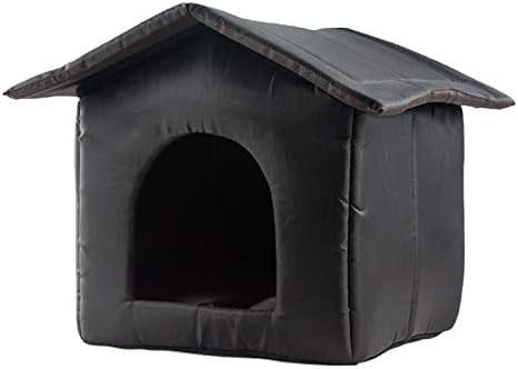 Fenteer Fenteer Háziállatok Menedéket Hordozható Macskák, Kutyák Menedéket Anti-Slip Vízálló Sátor Kültéri Fekete Meleg Házban Kicsi Közepes