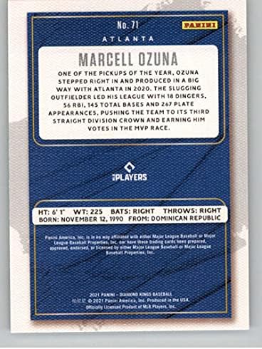 2021 Panini Gyémánt Királyok 71 Marcell Ozuna Atlanta Braves Baseball Trading Card