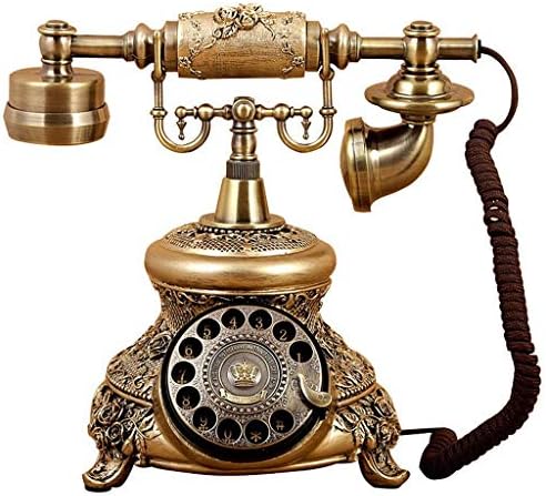ZYZMH Antik Telefon，Gyanta Utánzat Réz Vintage Stílusú Rotary Retro, Régi Vágású Forgó Tárcsa Otthon, Irodában, Telefon