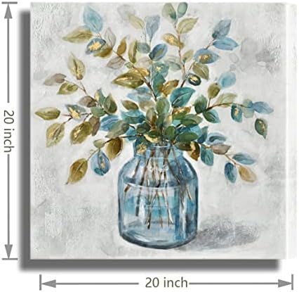 FHLgiftarts Virág Festmény Wall Art Virágos Kép, Grafika, Modern Nyomtatási Vászon Hálószoba Élő Kész Lógni (12x15inch, Sárga)