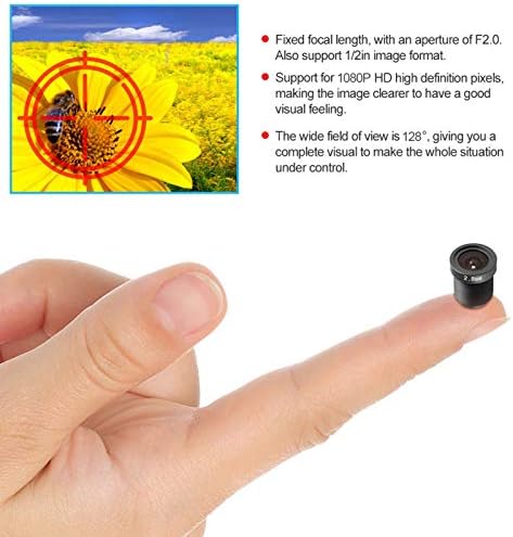 128 Fokos Széles Látószögű Biztonsági Egységes Board Lencse CCTV Kamera 1080P 2.8 mm