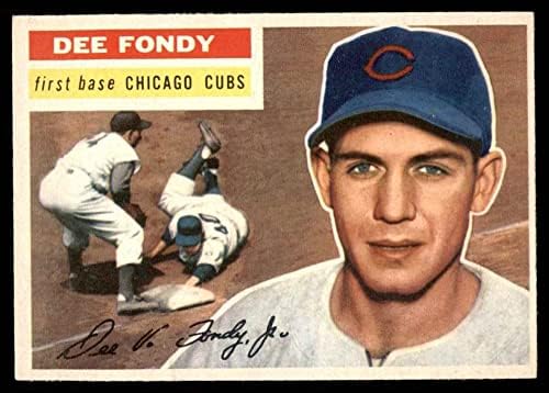 1956 Topps 112 GRY Dee Fondy Chicago Cubs (Baseball Kártya) (Szürke Vissza) EX/MT Cubs