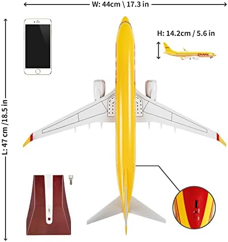 24-Óra 18 1:80 Modell Jet DHL Repülőgép B737 Modell Sík Kijelző Repülőgép-Modell Fröccsöntött Repülőgép modelleket, a Felnőttek számára a LED(Touch
