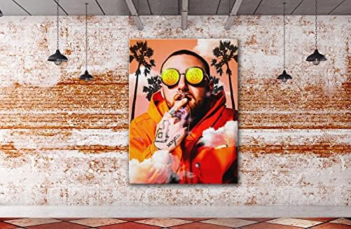 SpiritualHands Mac Miller Wall Art Print, lakberendezés Bekeretezett Poszter Wall Art a Vásznon Mű Nappali Képek Hálószoba,