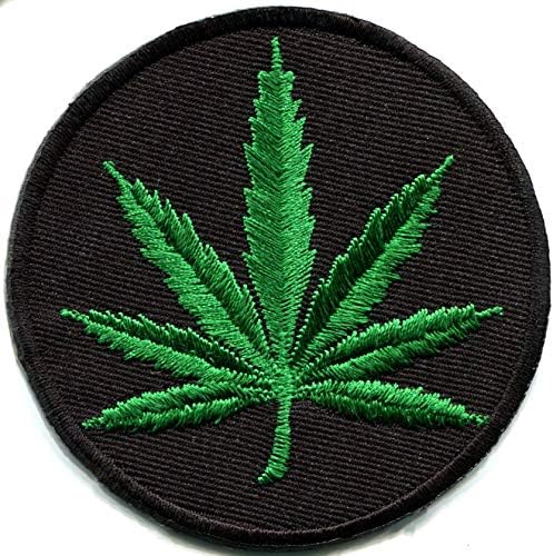 Rengeteg 3 Három Pot Levél Marihuána Kannabisz Retro Hippi Fű 420 Hímzett Appliqués Vas-a Foltok PL-1