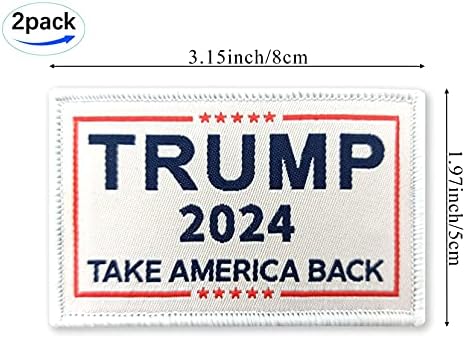JBCD 2 Csomag Donald Trump Zászló 2024 Foltok Amerika Vissza Zászlók Javítás Taktikai Elnök Javítás Pride Flag Patch Hátizsák Kalap Javítás