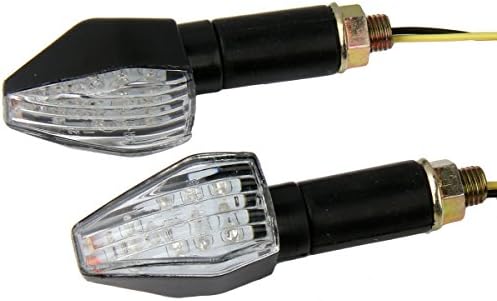 MotorToGo Fekete LED-es Motorkerékpár-indexet Szemellenző Mutatók Szemellenző indexet, Lámpák Kompatibilis a 2006-os BMW HP2