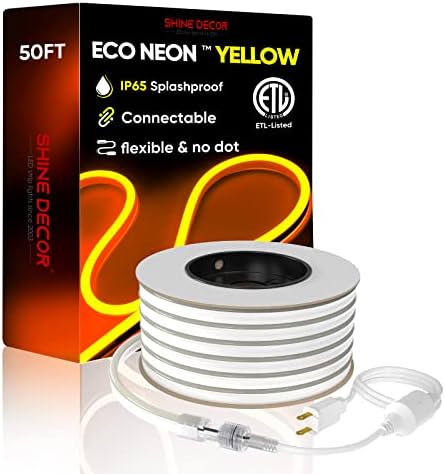 Ragyog Dekoráció Csomag Termékek a Tápkábel Csomag Arany Sárga 15M/50ft LED Neon Kötél Világítás Készlet