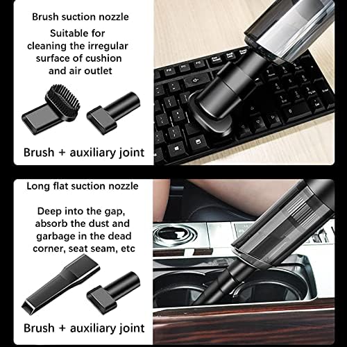 XUnion Hordozható Kézi Vezeték nélküli Autó Porszívó Háztartási Kompakt & Nagy Szívó Mini Porszívó Fekete HP0