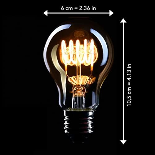KORONA Edison LED Izzó E26 Bázis Szabályozható Izzók, 110V-130V, 40 Watt Egyenértékű, EL03 Dekoratív Villanykörte | 2200 K Meleg Fehér