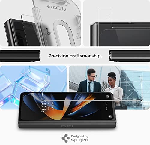Spigen Edzett Üveg kijelző Védő fólia [GlasTR EZ FIT] célja a Galaxy Z Fold 4 [2 Csomag]