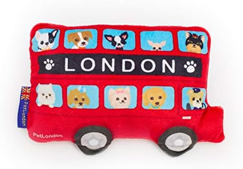 PetLondon Grafikus London Piros Busz Kutya Játék - Móka Nyomtatott London Routemaster Brit Piros Puha Plüss Játék - 7