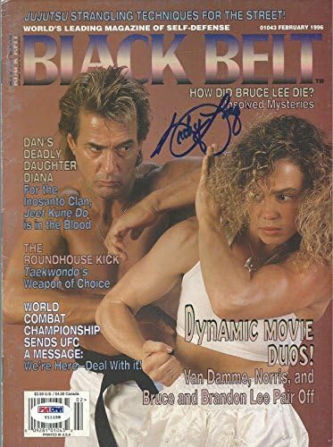 Kathy Hosszú Aláírt február 1996 Black Belt Magazin PSA/DNS-COA UFC 1 Autogram - Dedikált UFC Magazinok