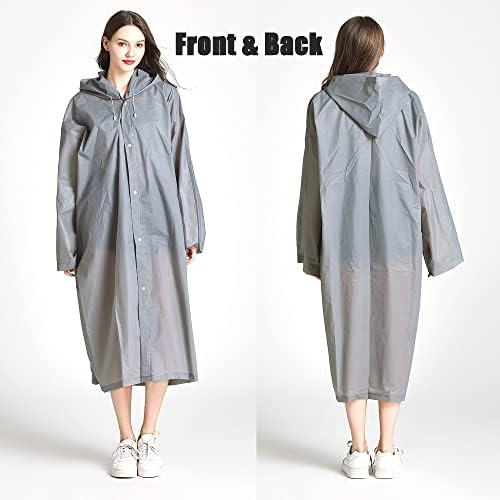 COOY Eső Kabát (2 Csomag) - Újrafelhasználható EVA Eső Köpeny Felnőttek számára, Eső Kabát-Esőkabát Férfiak Nők