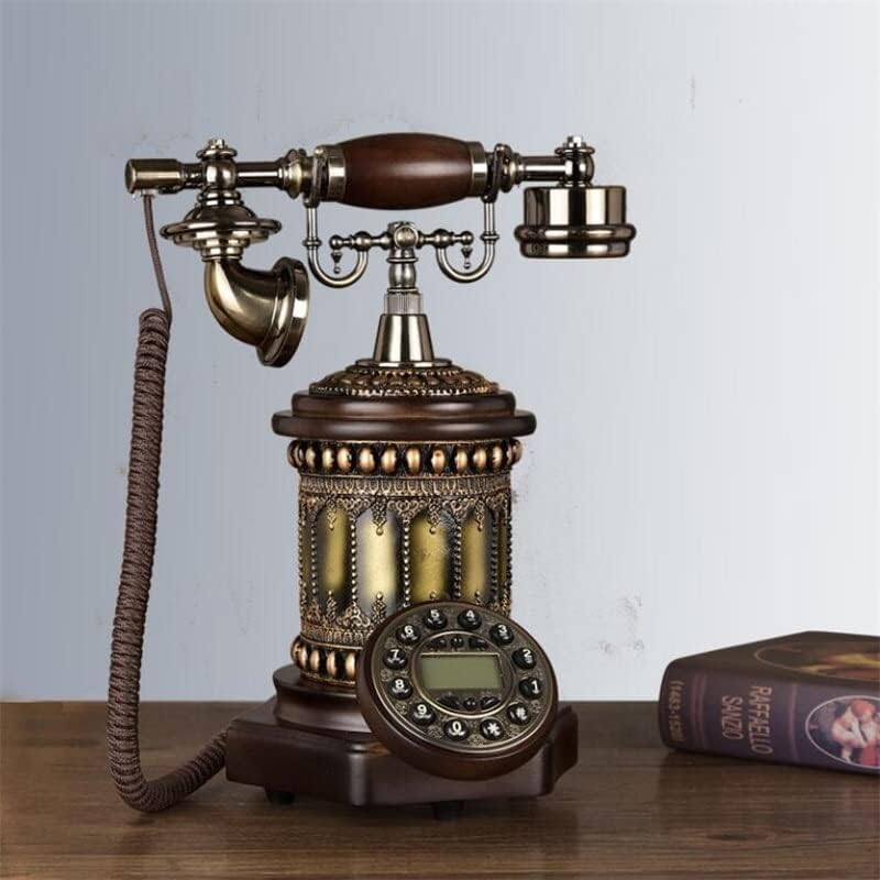 LHLLHL Antik Vezetékes Hívófél-AZONOSÍTÓ Vezetékes Otthoni Telefon Vintage, Klasszikus Haza Hengeres Vezetékes Telefon Home Office