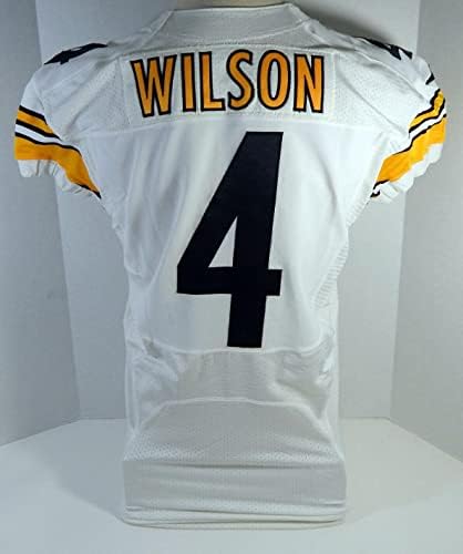 2013 Pittsburgh Steelers Wilson 4 Játék Kiadott Fehér Jersey 44 DP21205 - Aláíratlan NFL Játék Használt Mezek