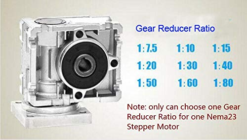 BUBUQD Nema23 Léptető Motor Kit áttétel CNC Turbina csigahajtómű RV025 a DM542 Meghajtó (Nema23 Léptető Motor: Nema23 57-76 a